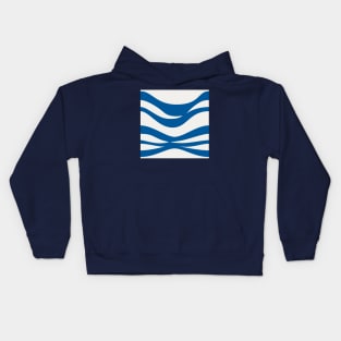 Blue Waves Pattern Kids Hoodie